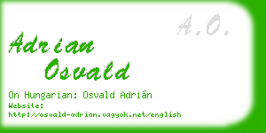 adrian osvald business card