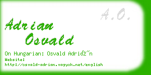 adrian osvald business card